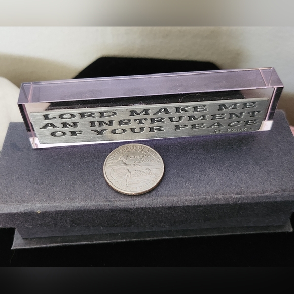 Lord make me an instrument of your peace St Francis Glass/Metal Brick - Picture 7 of 7